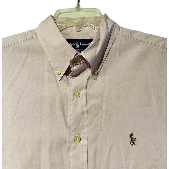 Ralph Lauren Classic Fit Cotton Lilac Purple Button Down Men's Shirt, size 16.5 - Picture 3 of 6